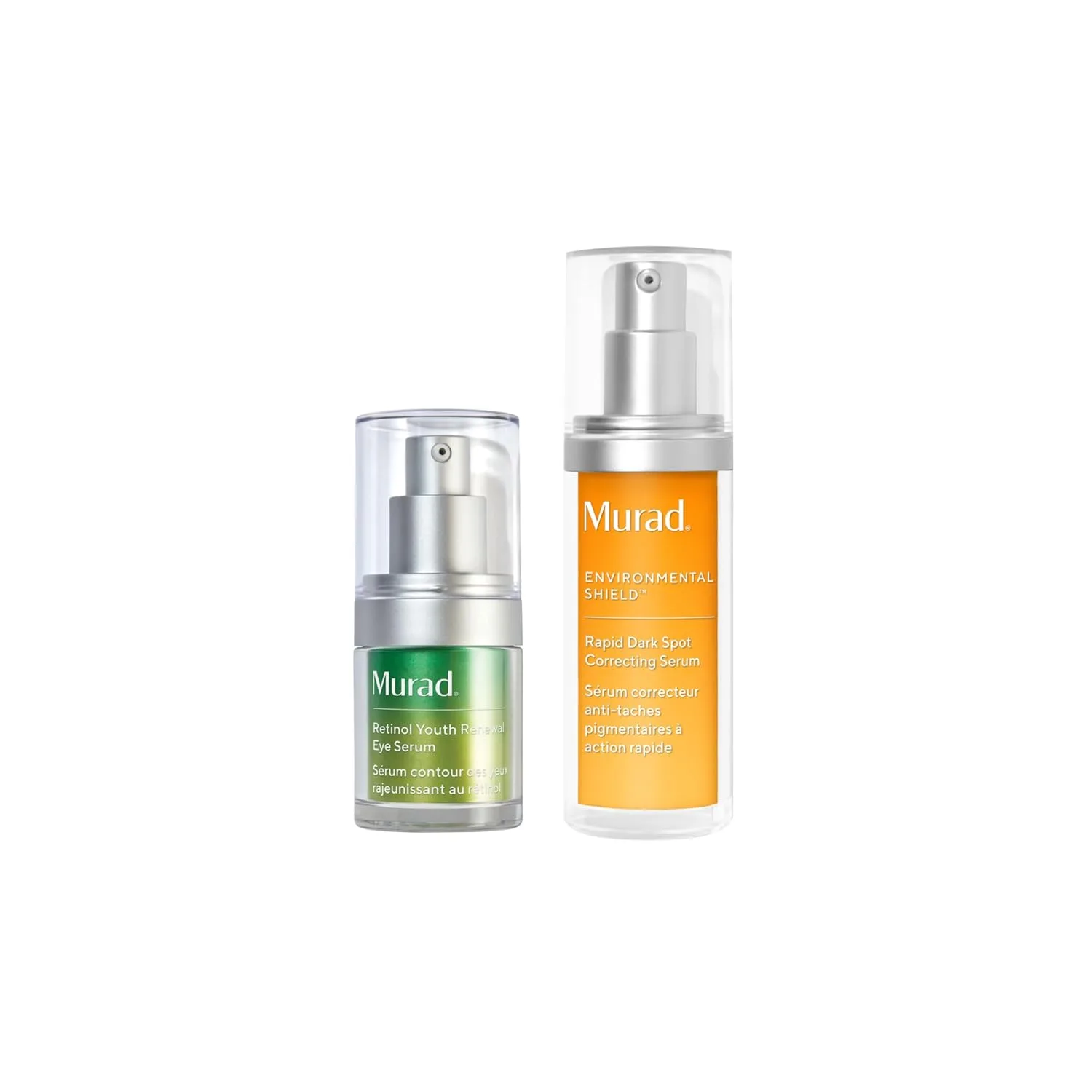 Murad Bright Eyed & Spotless Combo - набор из 2 сывороток: Retinol Youth Renewal Eye и Rapid Dark Spot Correcting для осветления кожи и уменьшения морщин
