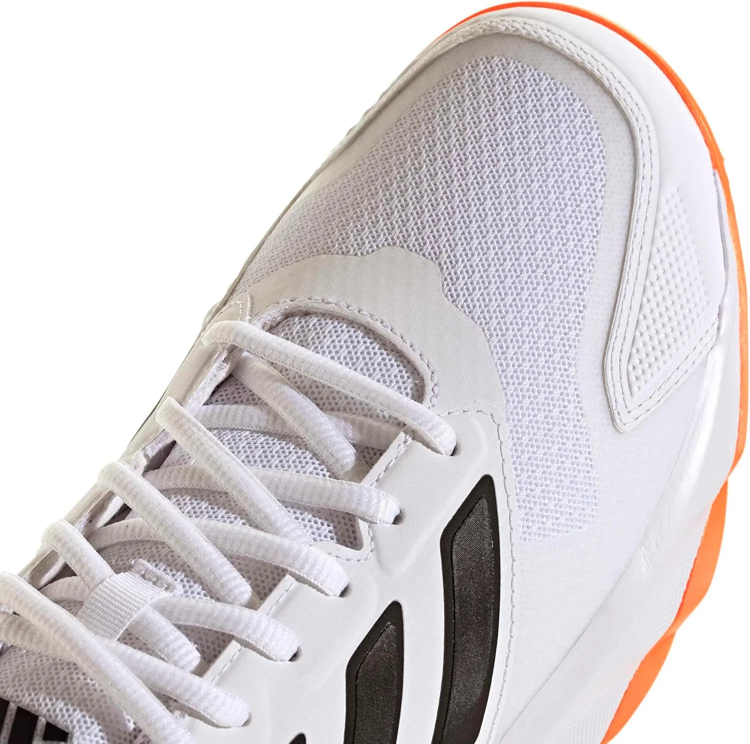 Мужские теннисные кроссовки Adidas Courtjam Control 3 для грунтовых кортов, Ftwr White Core Black Lucid Orange — фото 4