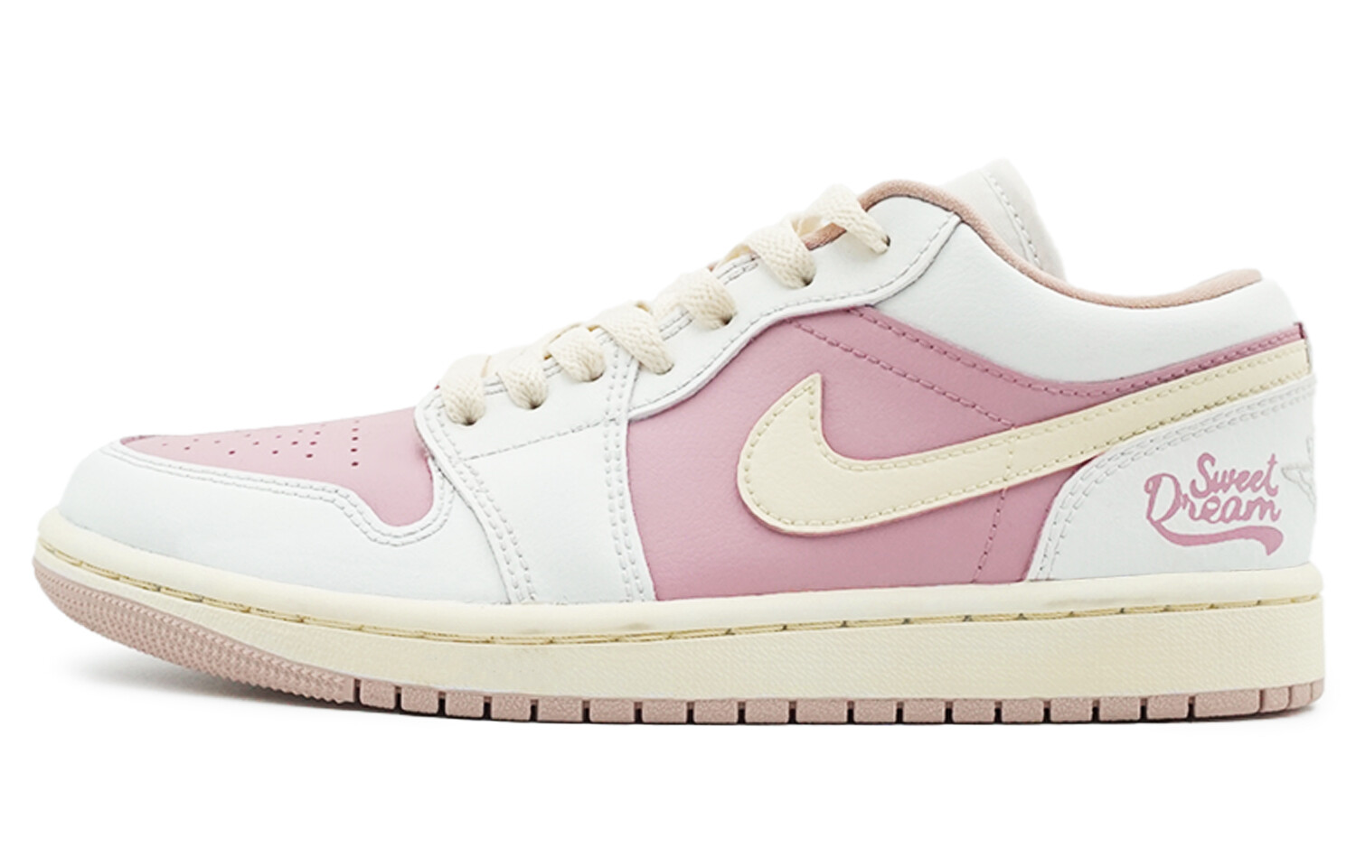 

Баскетбольные кроссовки Air 1 Vintage Unisex Low-Top Белый/Розовый/Бежевый/Желтый Jordan