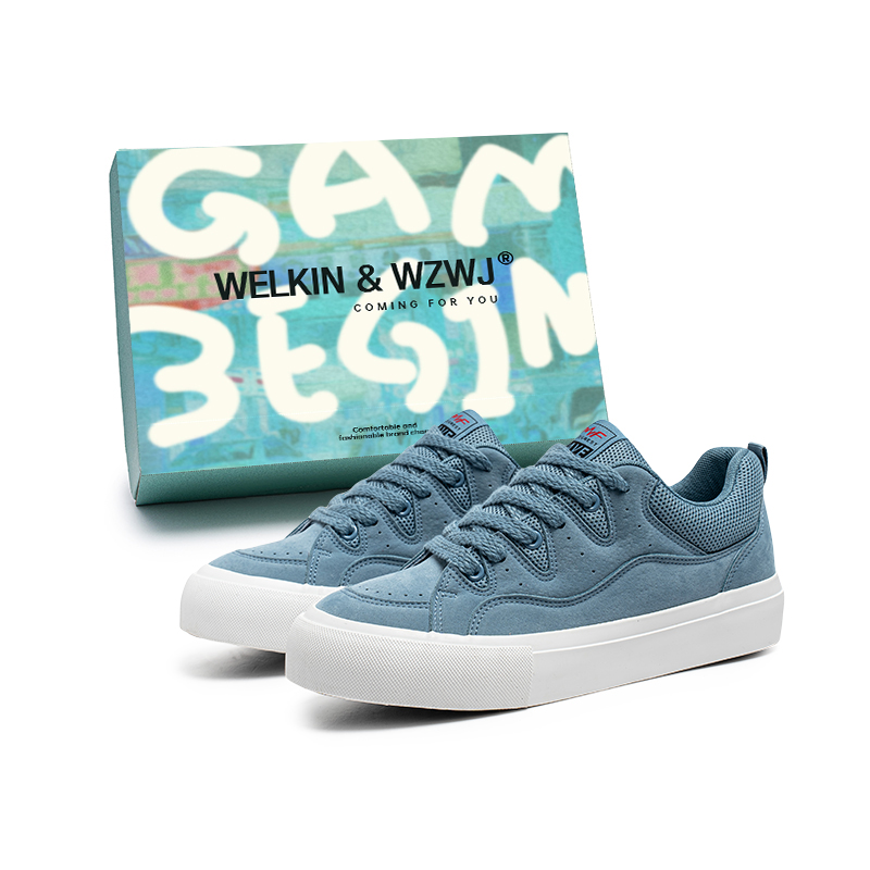 

Низкие мужские кроссовки для скейтбординга Haze Blue WELKIN&WZWJ, Haze Blue