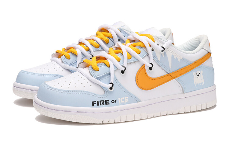 

Кроссовки Nike Dunk Skateboard Shoes Women's Low-Top Blue Orange