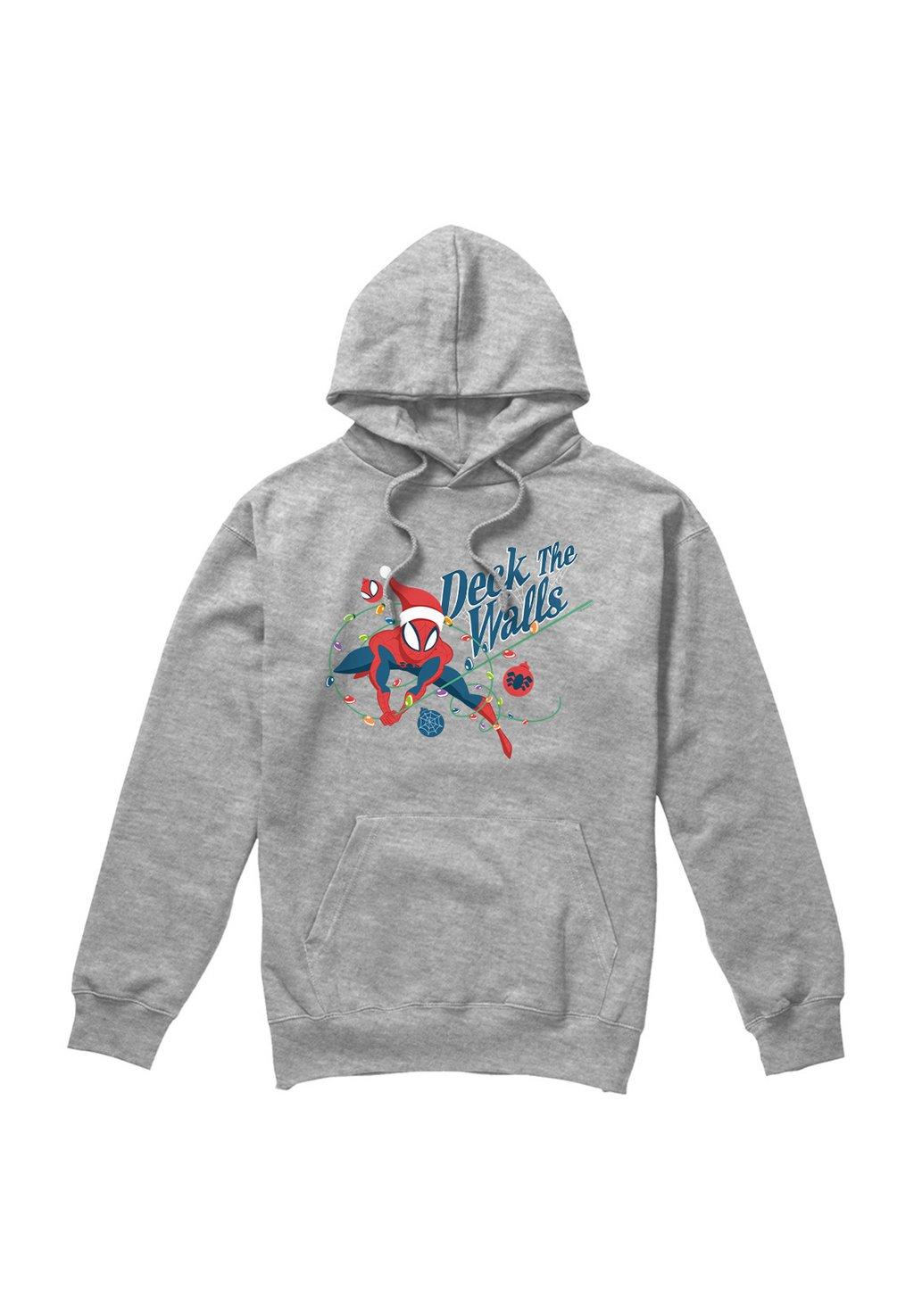 

Толстовка с капюшоном SPIDERMAN DECK THE WALLS PRINT Marvel, серый