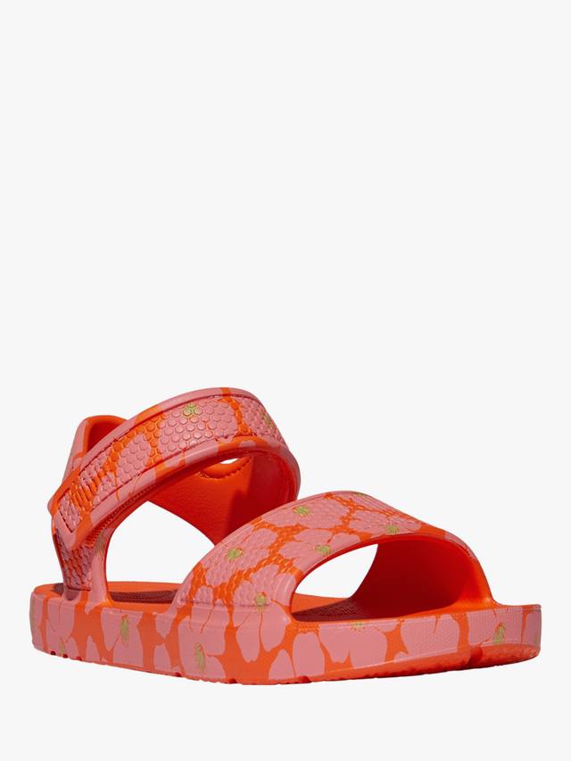 Детские сандалии iQushion с принтом Poppy FitFlop, Pop Orange/Multi — фото 2