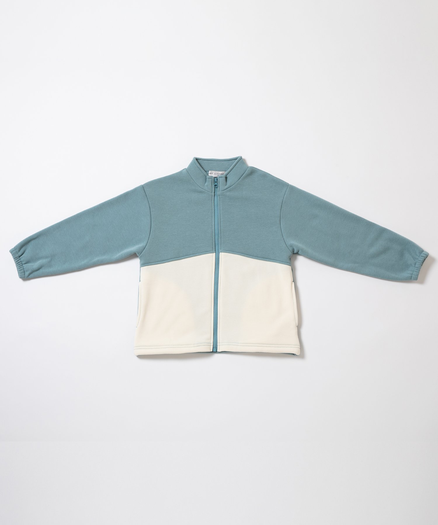 Блузон на флисовой подкладке Ever Closet, Mineral Blue x White — фото 4