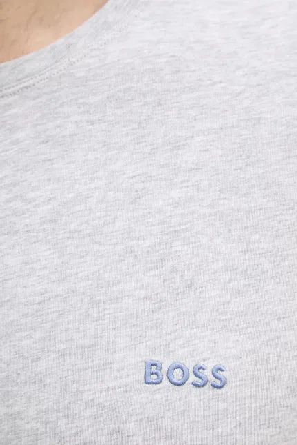 Футболка мягкая T-Shirt R BOSS, серый — фото 4