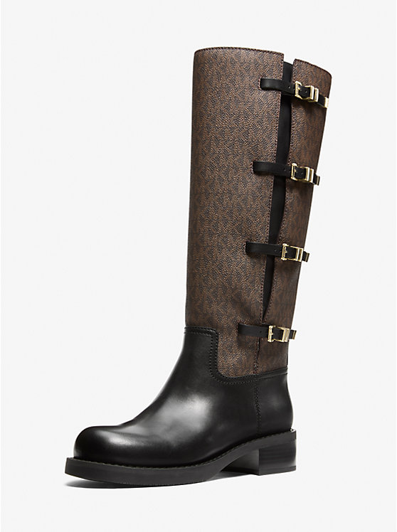 Ботинки Darrington из кожи с фирменным логотипом Michael Kors, Brown/Blk — фото 2