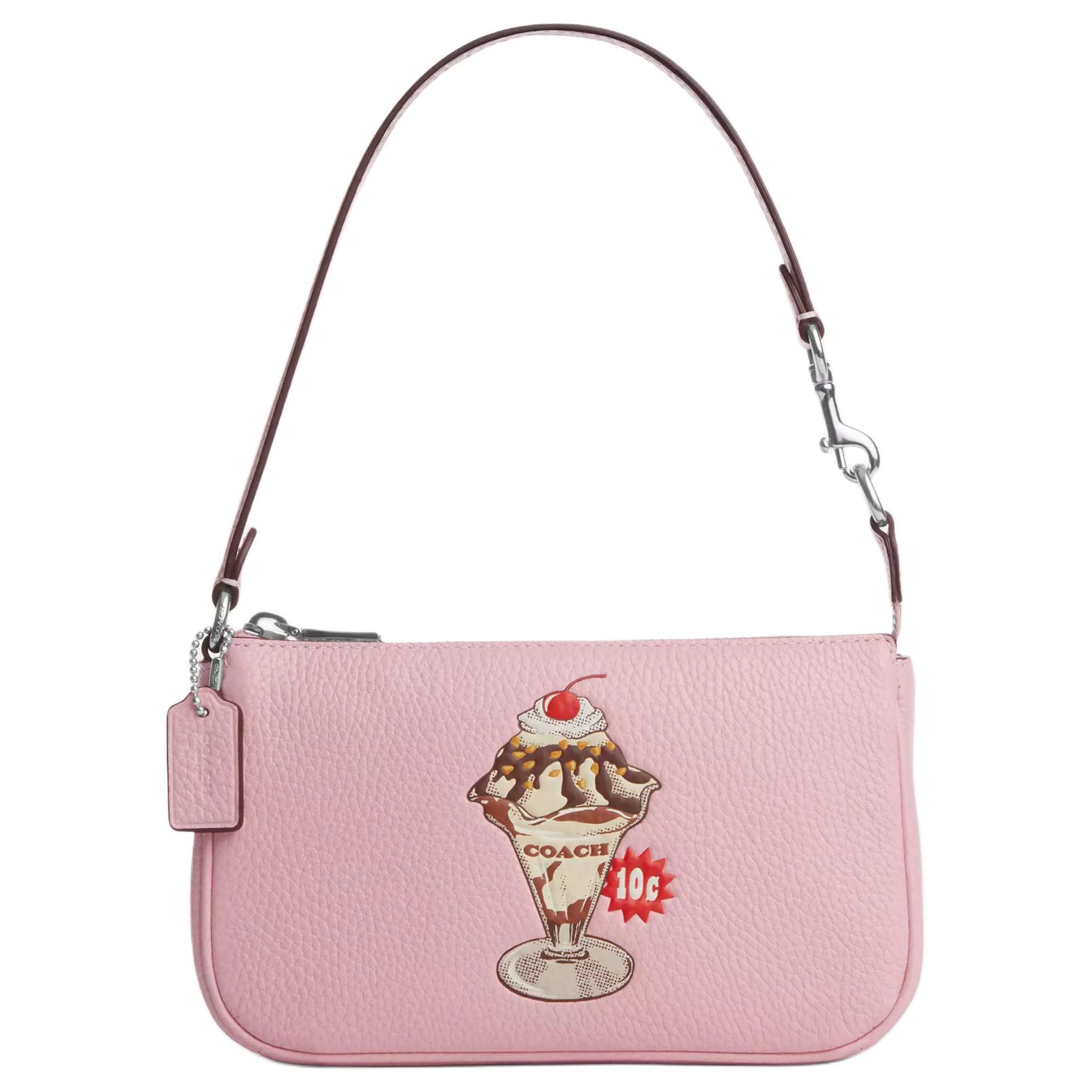 

Кошелек Nolita Delicate Pebbled Leather Small Size Women's Cherry Blossom Pink COACH