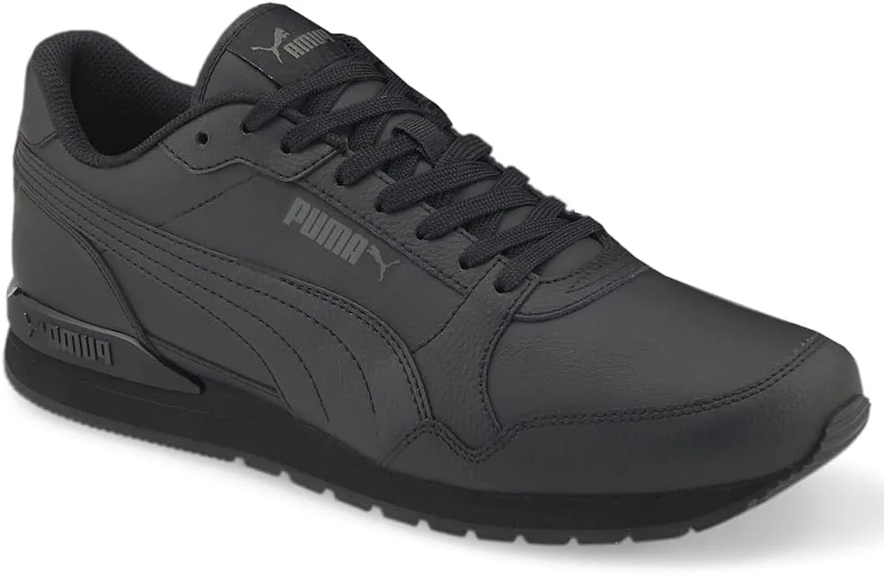 Мужские кроссовки PUMA St Runner V3 с шнуровкой, повседневные - белые, черный — фото 4