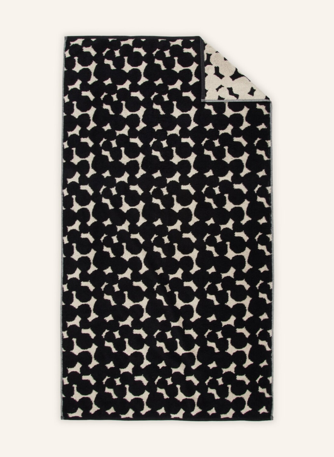 

Полотенце для душа Cawoe LOFT PEBBLES, 70x140 см, черный/кремовый