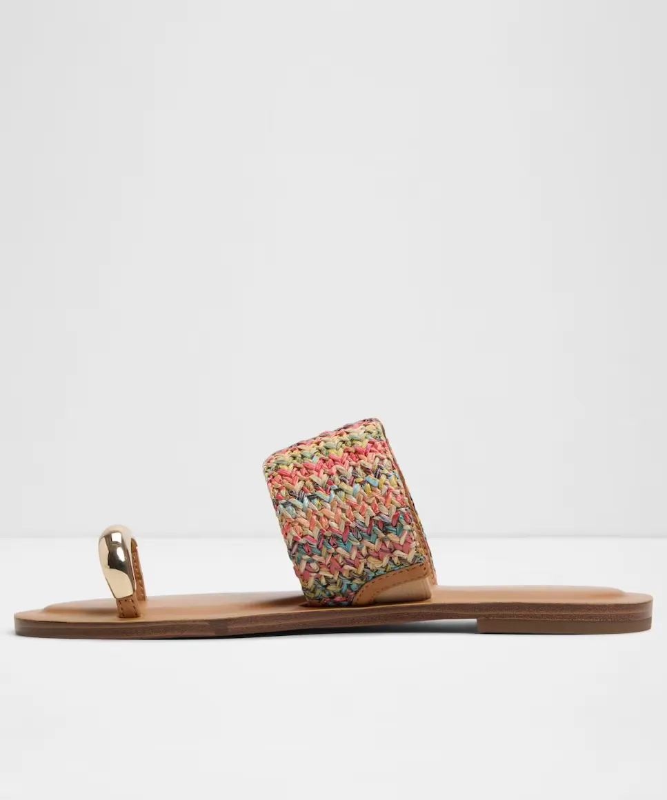 Женские сандалии на плоской подошве с круглым носком Aldo, мультиколор — фото 2