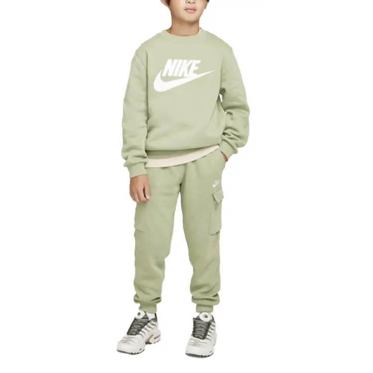 Nike Свитшот Sportswear Club Oil Green/White для подростков — фото 2