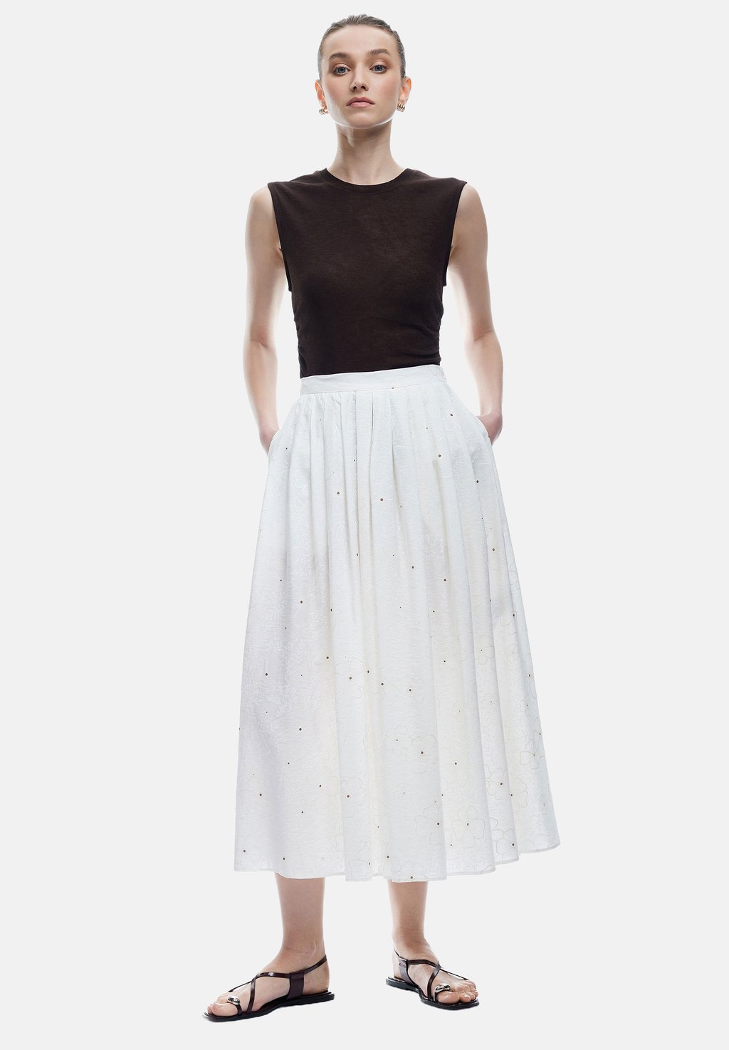 

Юбка плиссированная A-line skirt Koton, белый