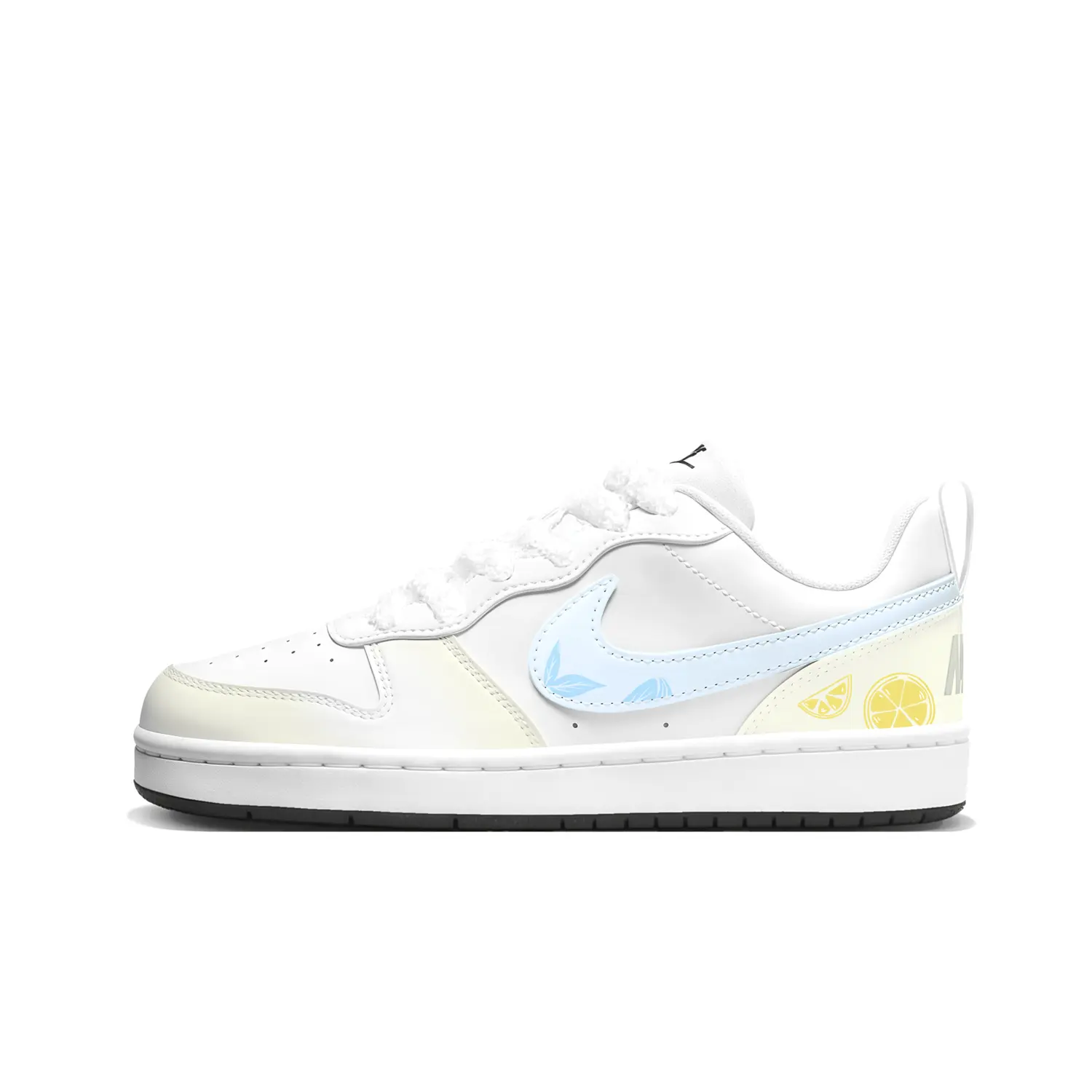 

Nike Детские кроссовки для скейтбординга Court Borough Lemon Mint с амортизацией, износостойкие, низкие, для подростков