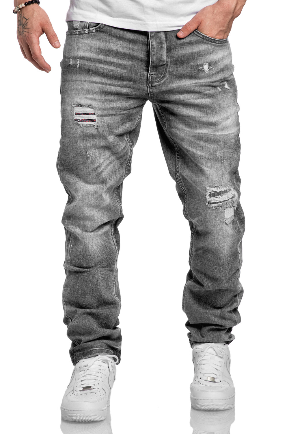 

Джинсы Amaci&Sons Regular Fit Destroyed KANSAS, цвет Grau (Patches)