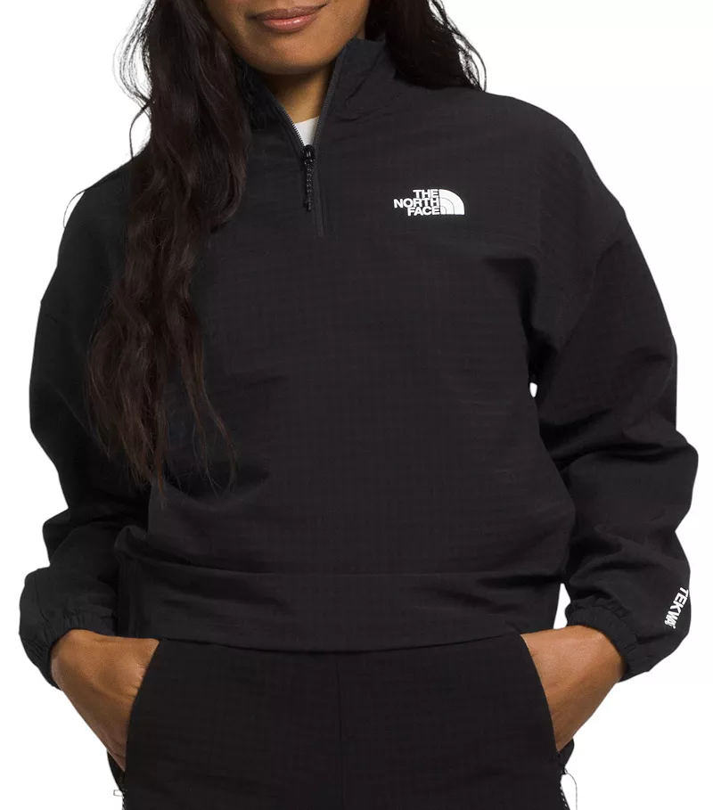 

Женский пуловер с молнией 1/4 The North Face Tekware Grid, цвет Tnf Black/Npf