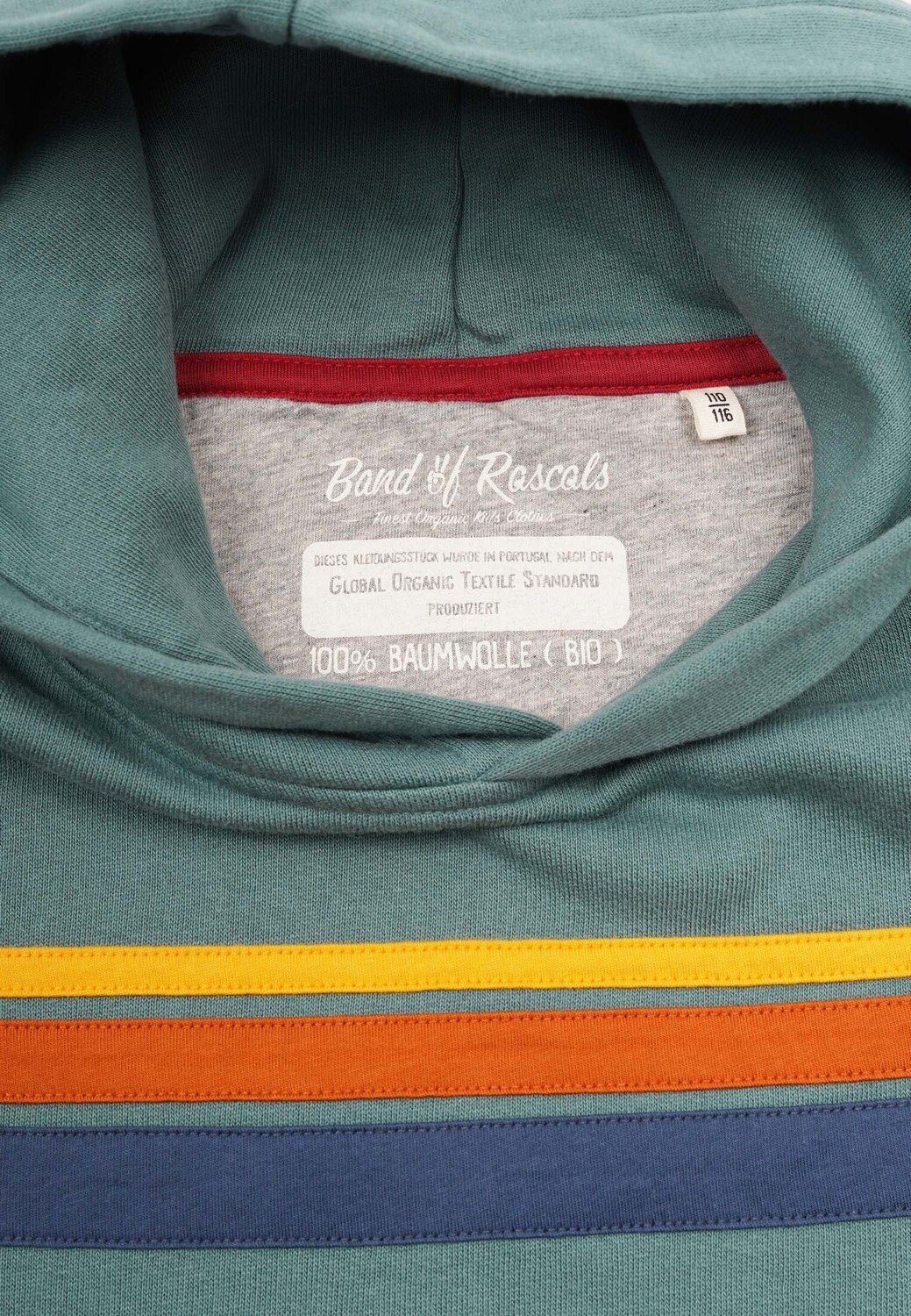 Пуловер Band of Rascals Sweatwear 70th Stripes, цвет sage — фото 4