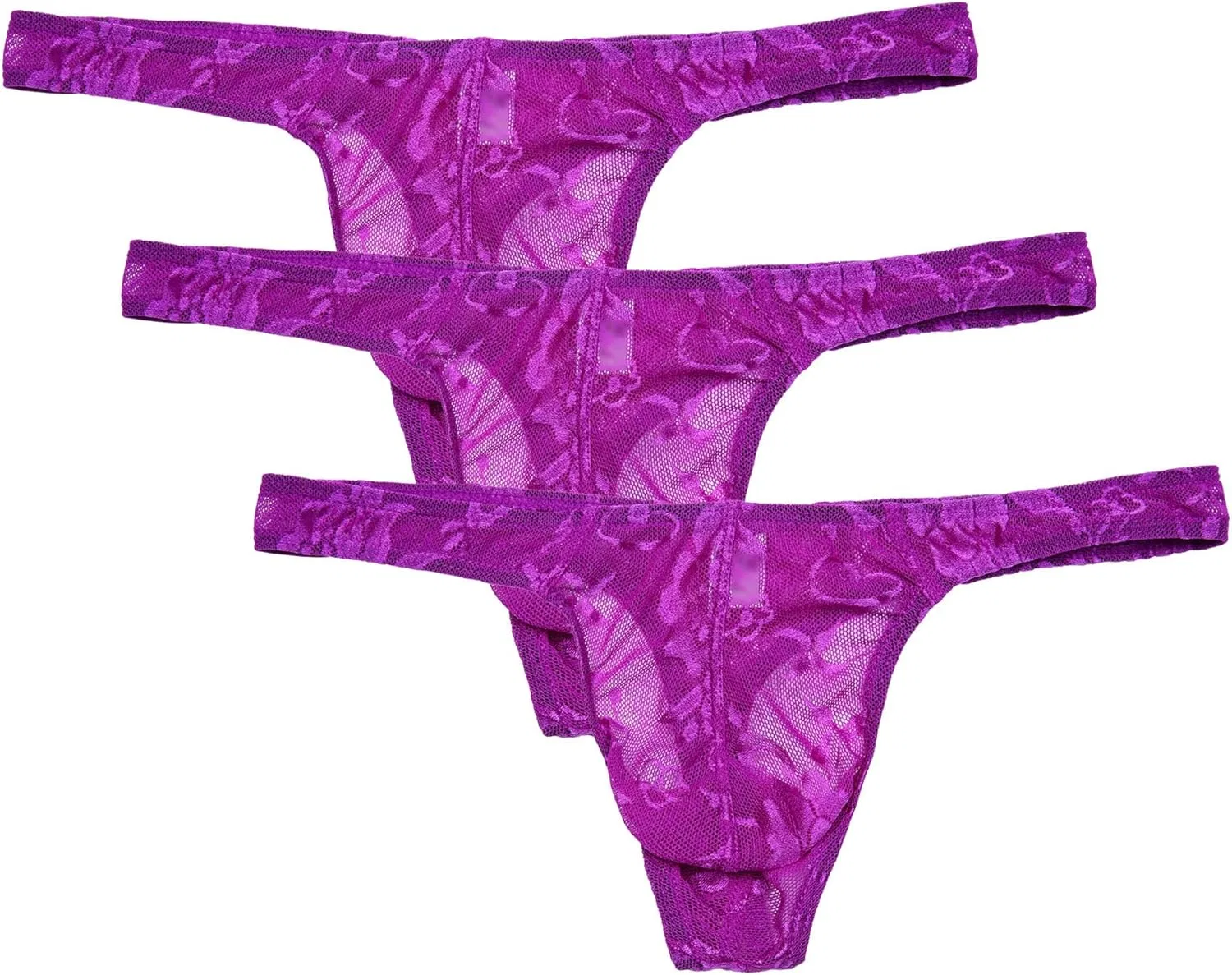 Боксеры кружевные спортивные, Purple-3pc