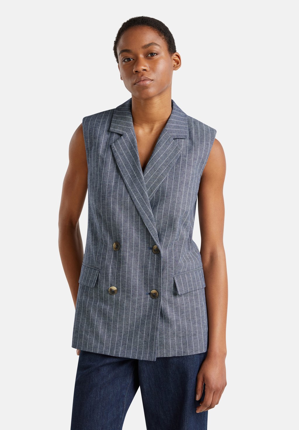 

Жилет PINSTRIPED United Colors of Benetton, серый