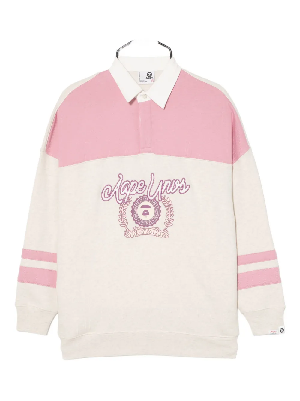 

Топ поло с вышитым логотипом AAPE BY *A BATHING APE, нейтральный