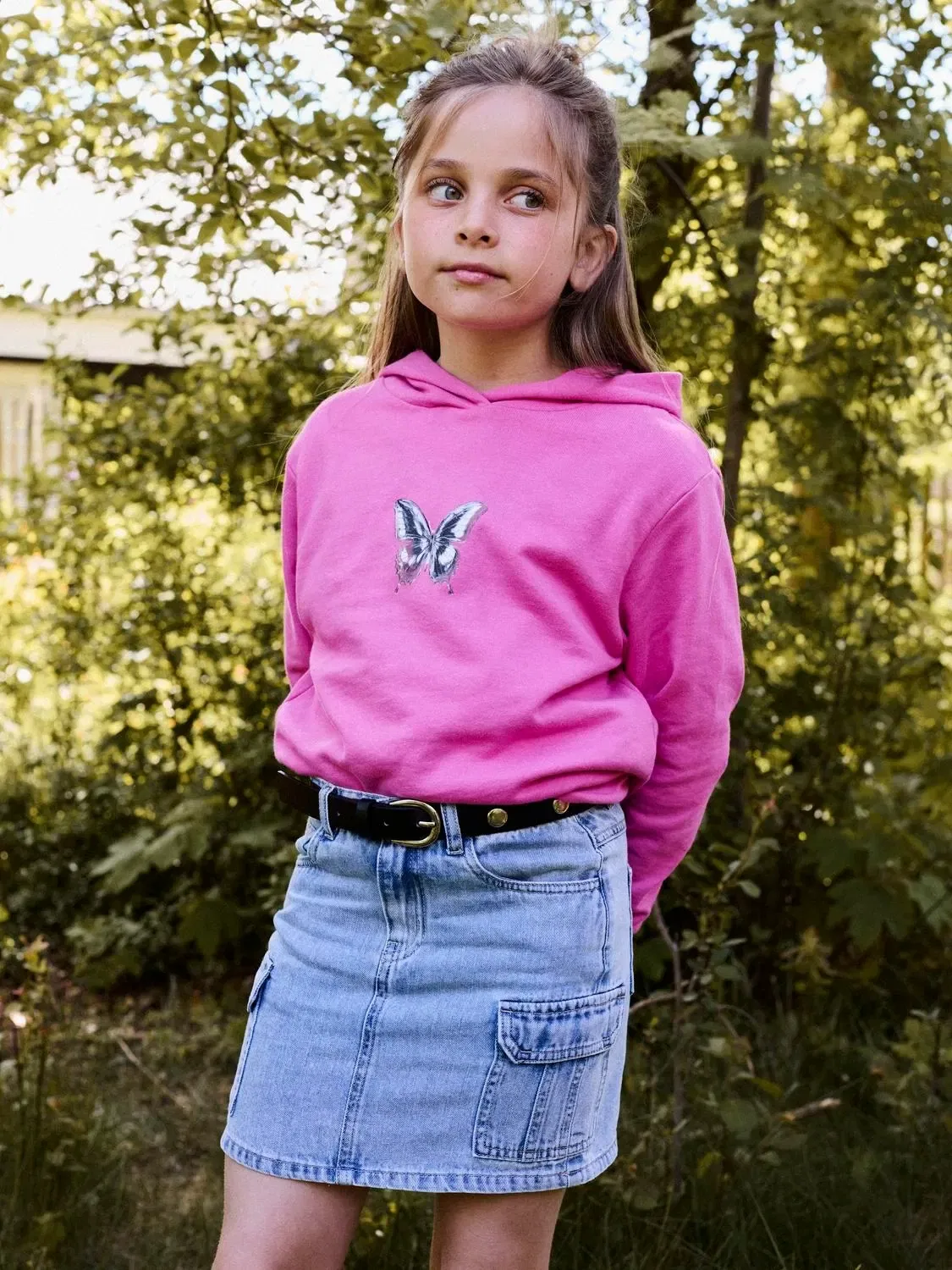 Юбка джинсовая карго Name it, light blue denim — фото 2