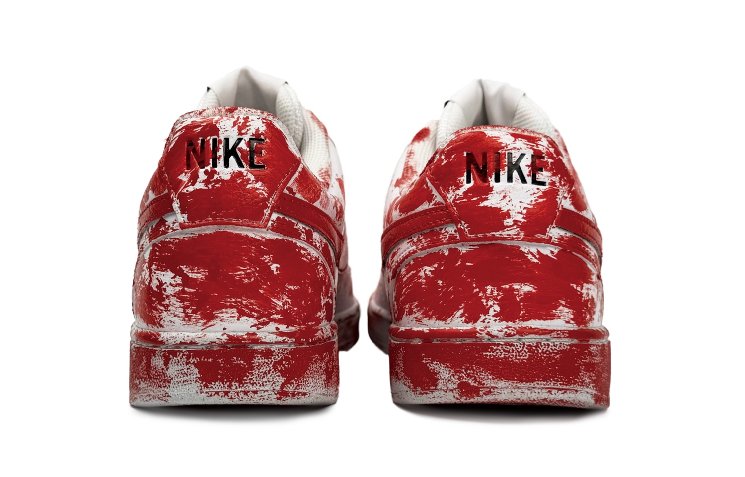 Nike Court Vision 1 Low мужские скейтбордские кроссовки красные белые — фото 4