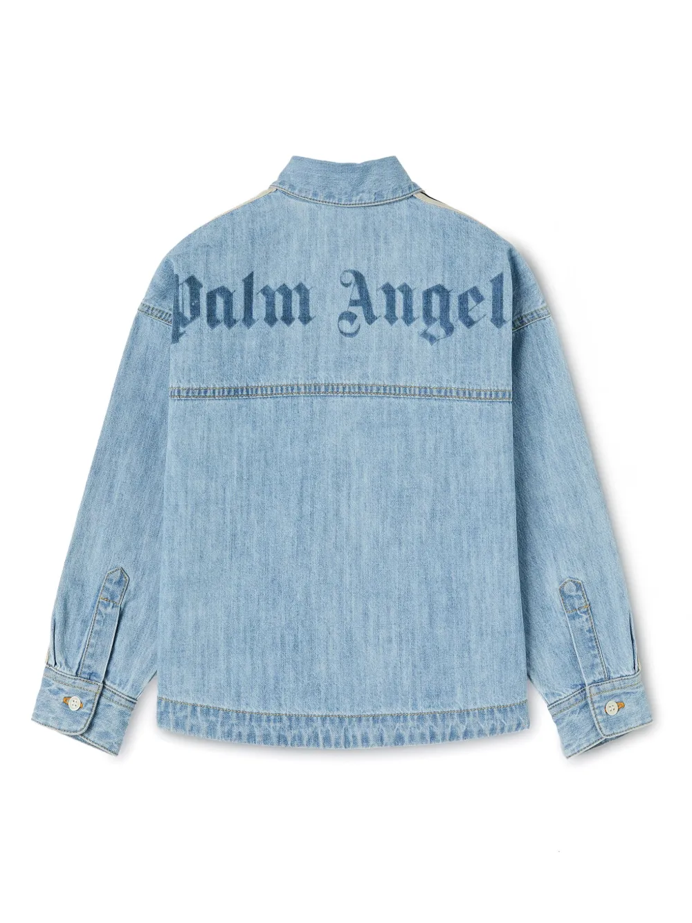 Спортивная рубашка с логотипом Palm Angels Kids, синий — фото 2