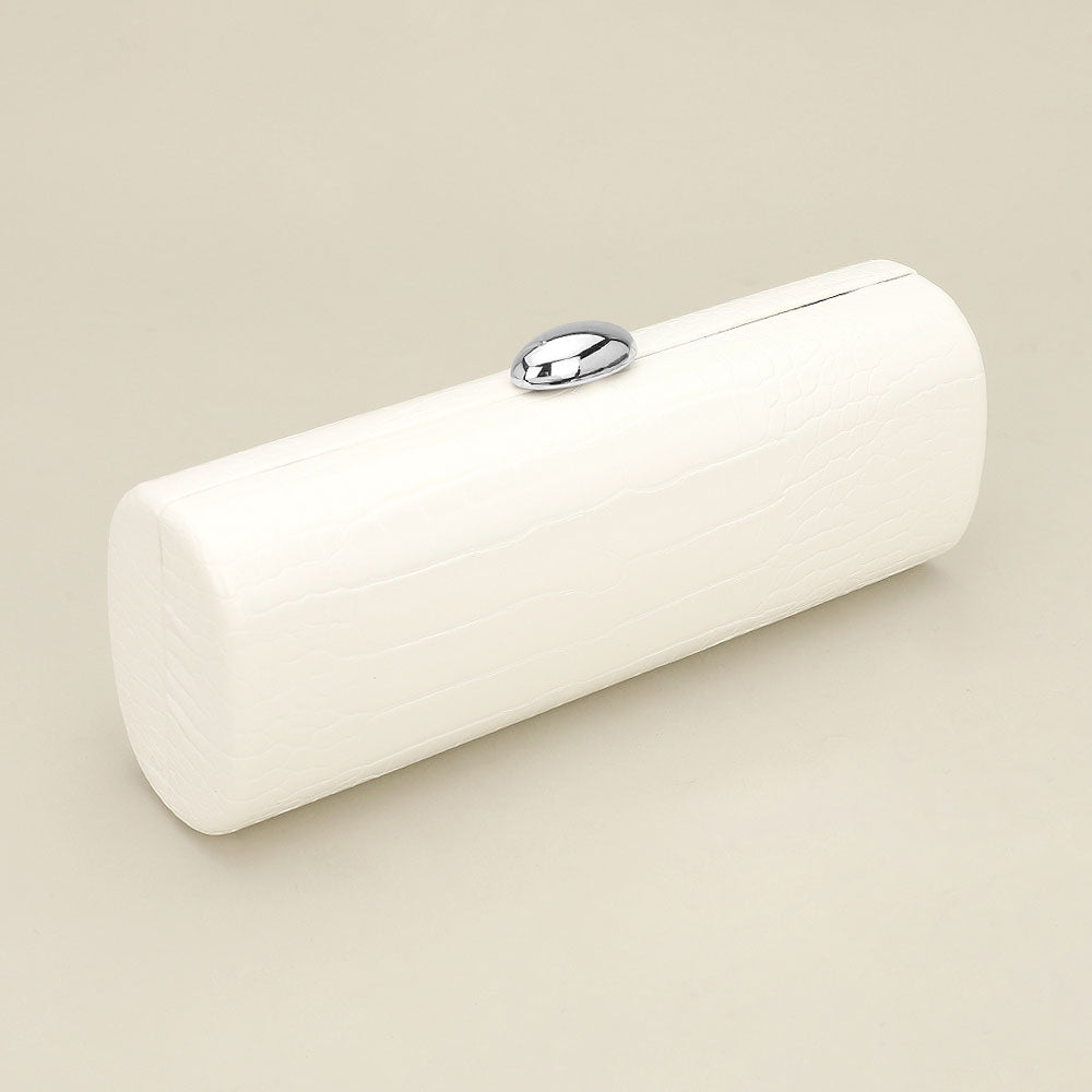 

Вечерняя сумочка-клатч из искусственной кожи с текстурированным узором FASHNZFAB, белый