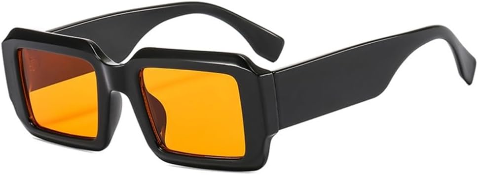 

Большие женские солнцезащитные очки в маленькой прямоугольной оправе, солнцезащитные очки с защитой от УФ-излучения UV400, очки для путешествий и пляжа LANGSER, C6 Black Orange