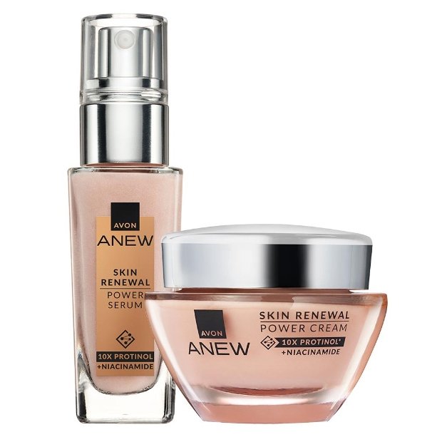 

Дуэт-набор Avon Anew омолаживающая сыворотка + крем для лица Обновление с протинолом