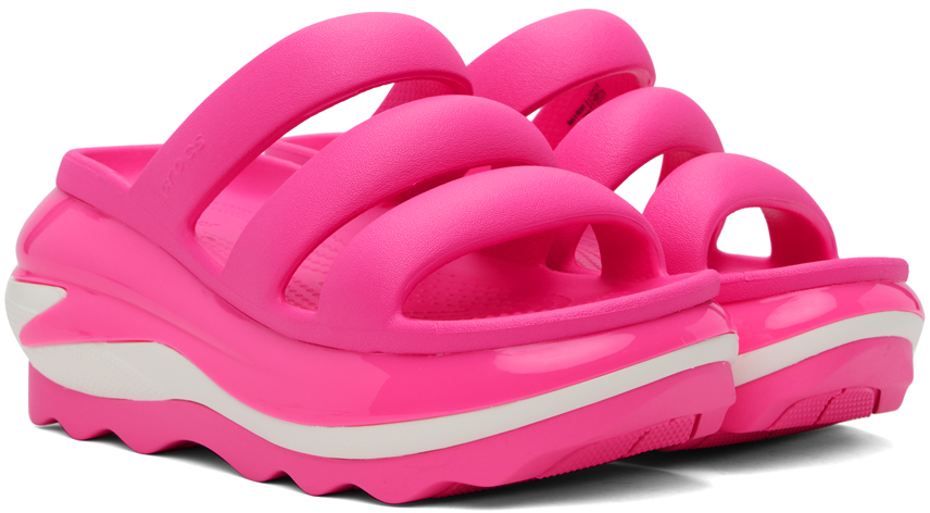 Розовые сандалии Mega Crush с тремя ремешками Crocs — фото 4