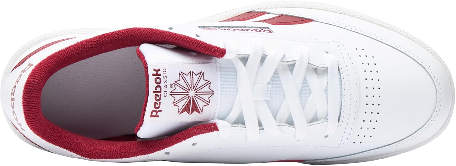 Кроссовки Reebok Unisex Club C Revenge, белый/бордовый — фото 3