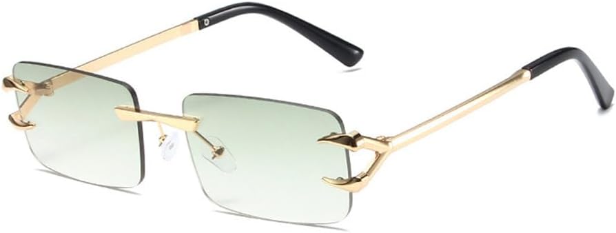 

Женские солнцезащитные очки без оправы, роскошные, в стиле ретро, ​​с прозрачным градиентом, мужские солнцезащитные очки с защитой от УФ-излучения UV400 HHZZYVY, Green Gradient