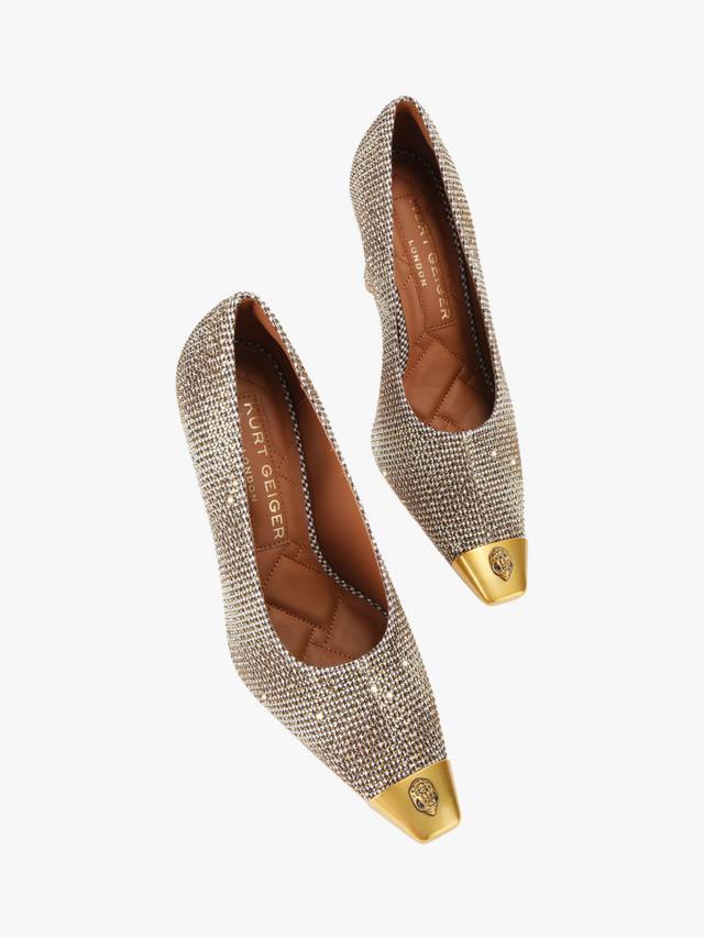 Туфли Regent Cap с заостренным мысом и кристаллами Kurt Geiger London, Beige Other — фото 3