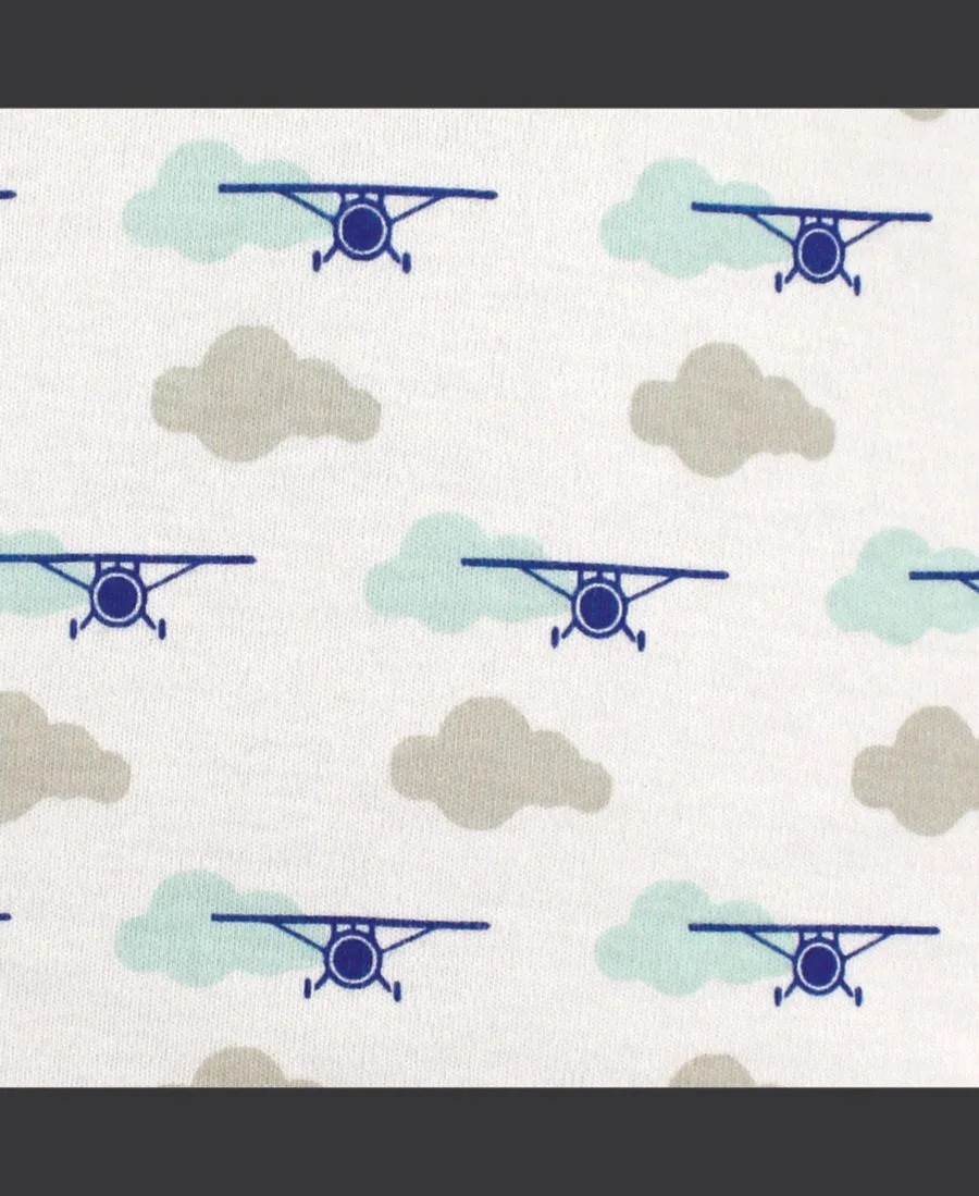 Хлопковые майки без рукавов с застежкой на кнопках в промежности Luvable Friends, Airplane — фото 2