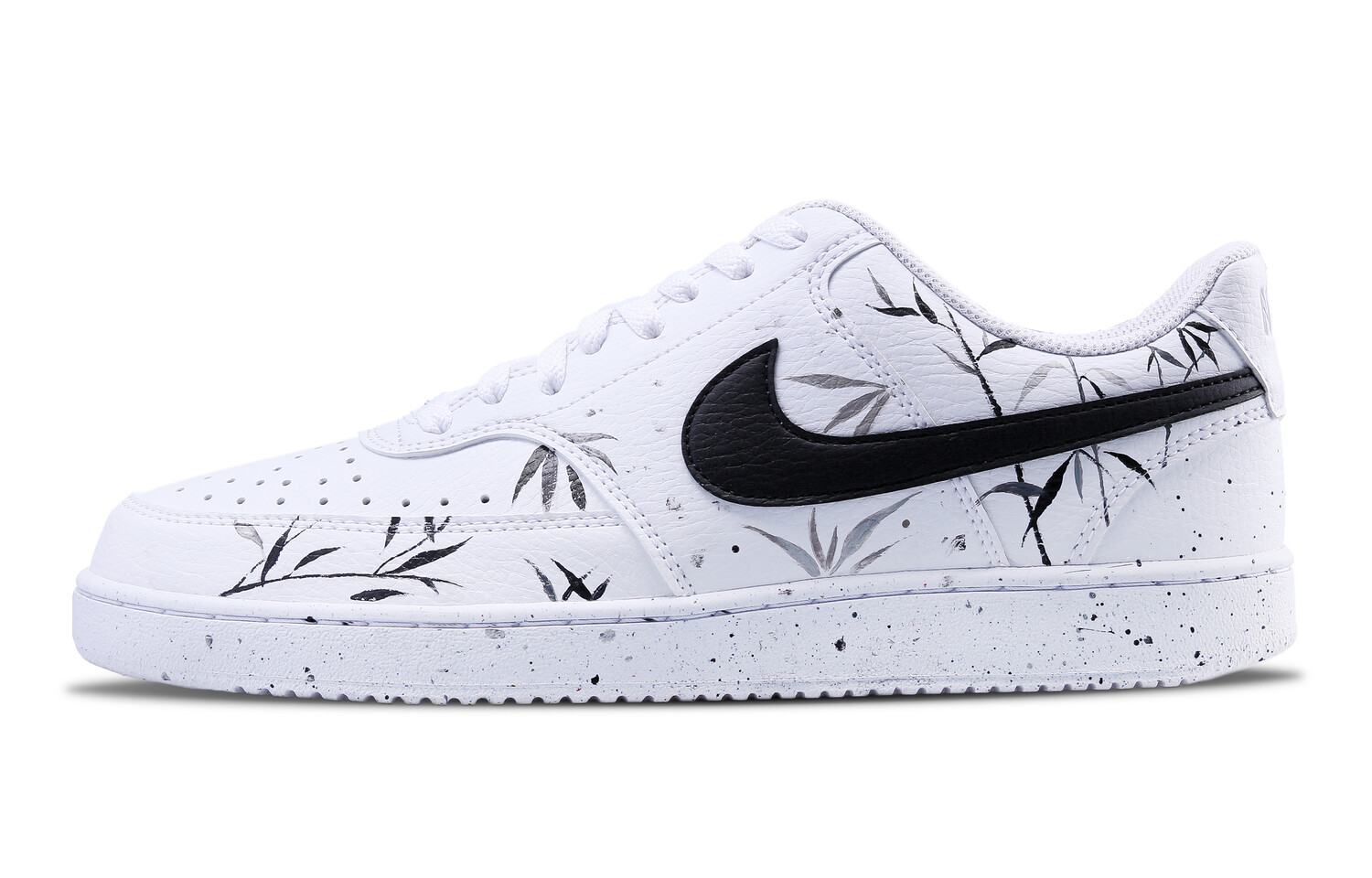 

Кроссовки Nike Court Vision 1 Skateboarding Shoes Women's Low-top Black, белый