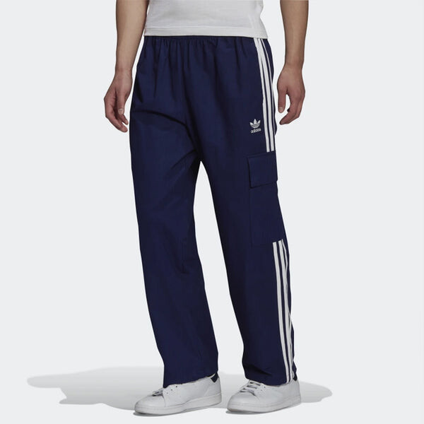 Спортивные штаны Men's adidas originals Logo Stripe Elastic Waistband Sports Cargo Autumn Blue Pants, синий — фото 2