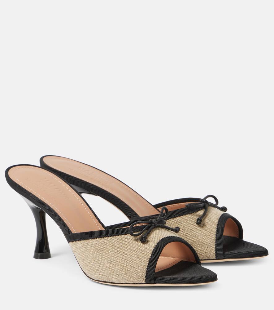 Босоножки Tabitha Simmons 70 с кожаной отделкой Malone Souliers, Beige Black