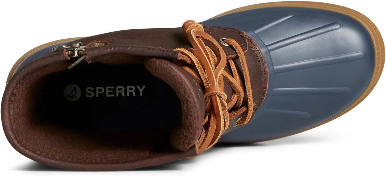 Мужские кожаные резиновые сапоги Sperry Saltwater 2.0, темно-синий — фото 2