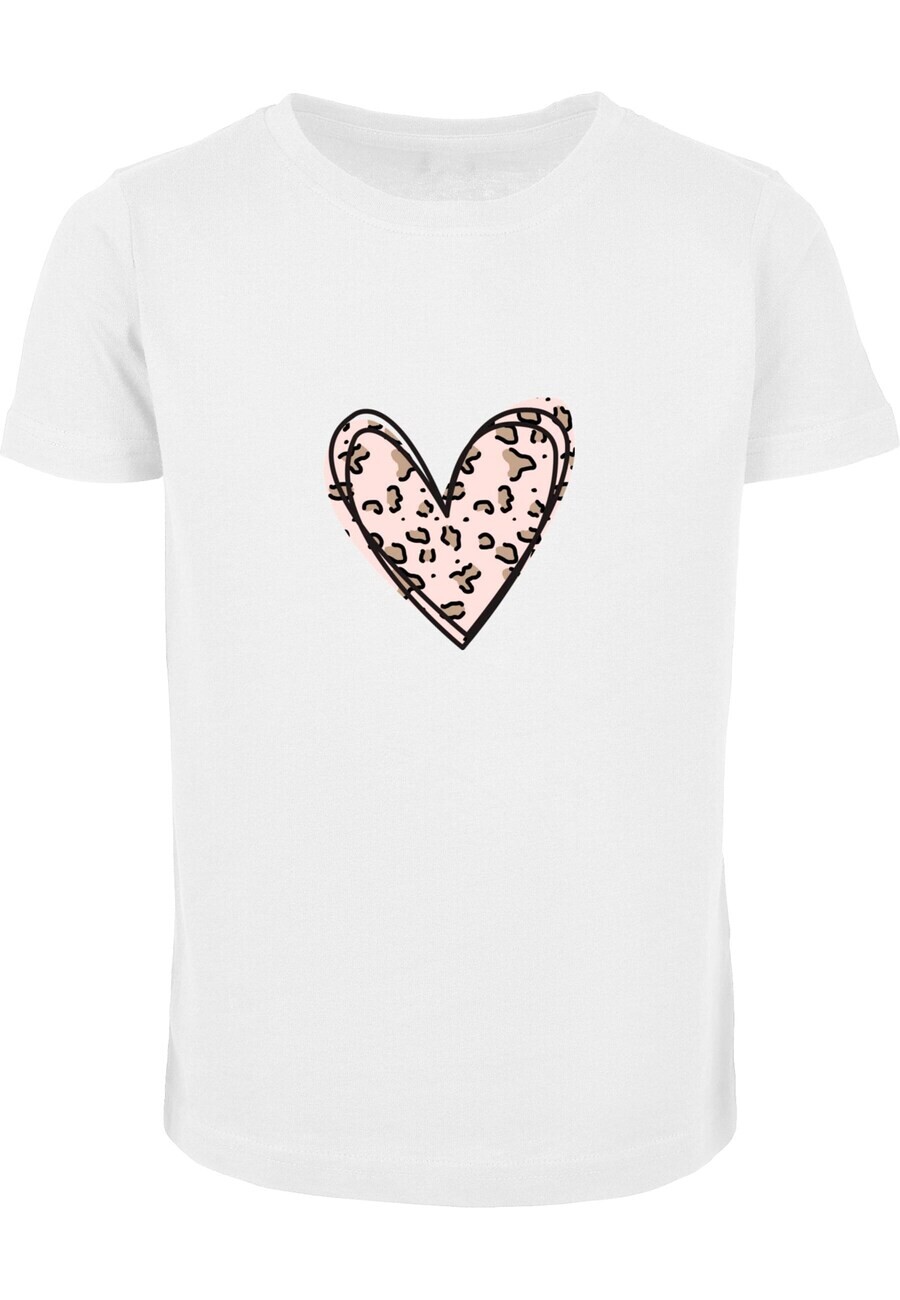 

Футболка Merchcode Valentines Day - Leopard Heart, белый