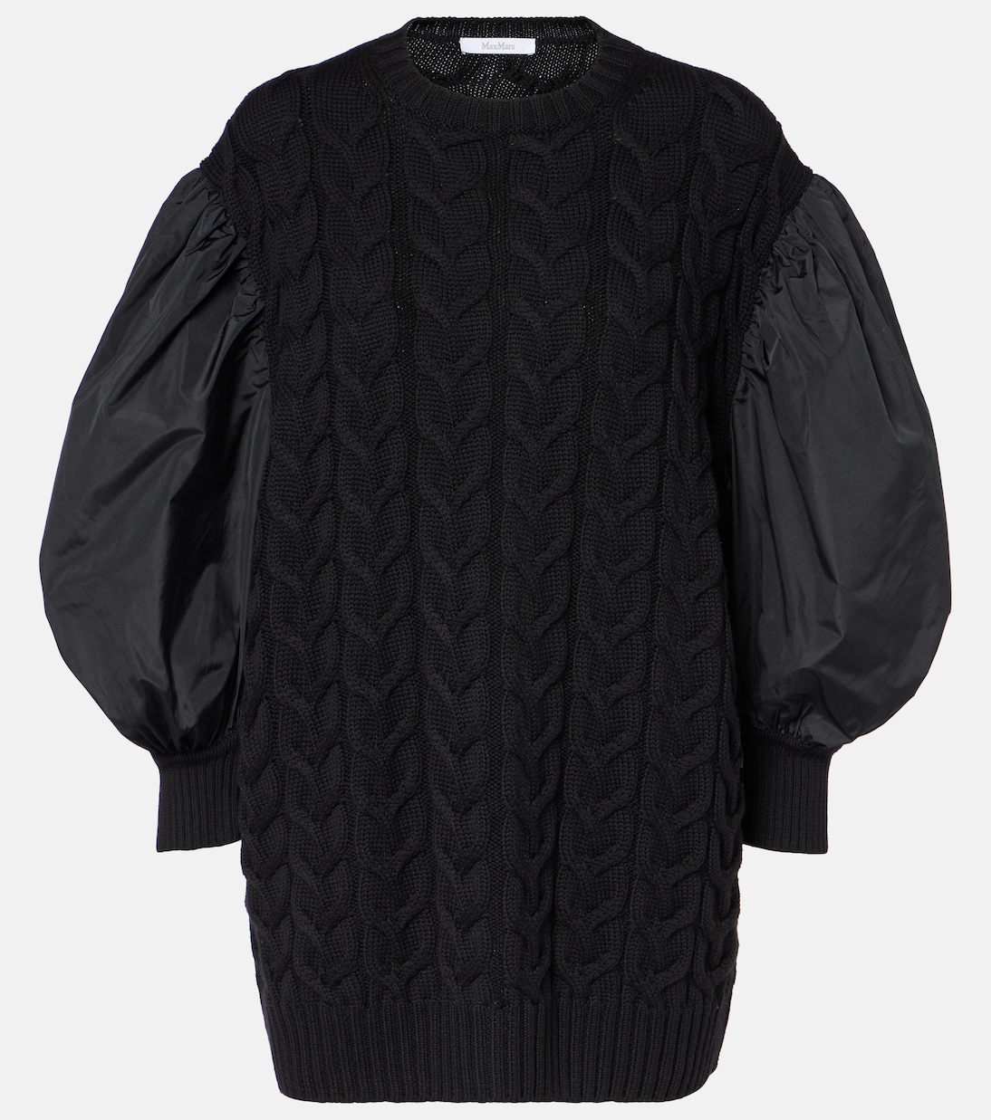 

Мини-платье из трикотажной шерсти Ancella Max Mara, Solido Nero