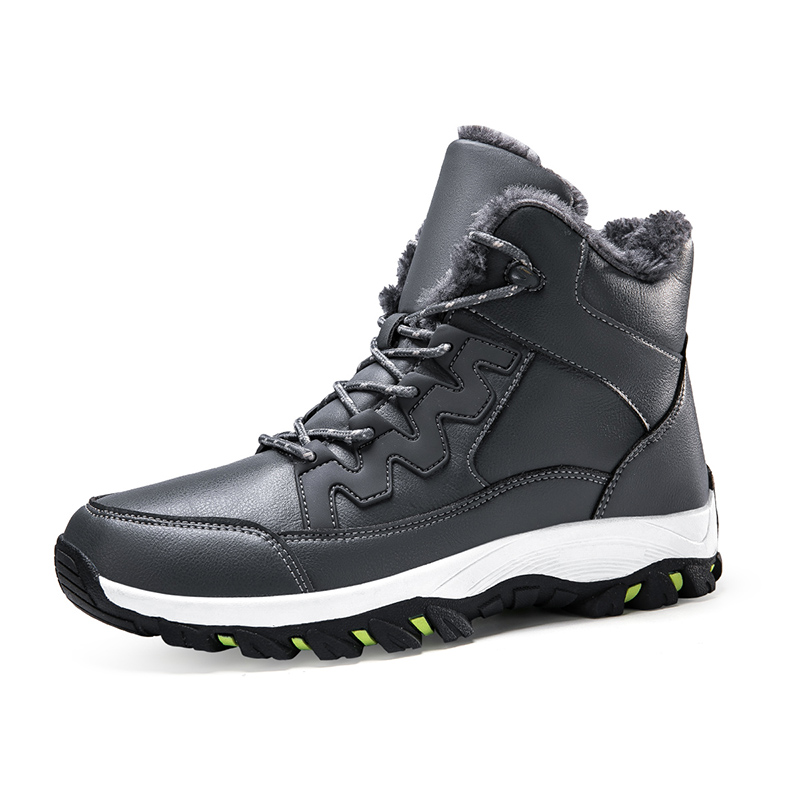 

Теплые, износостойкие, нескользящие, короткие зимние ботинки для мужчин KUPE, Dark Gray