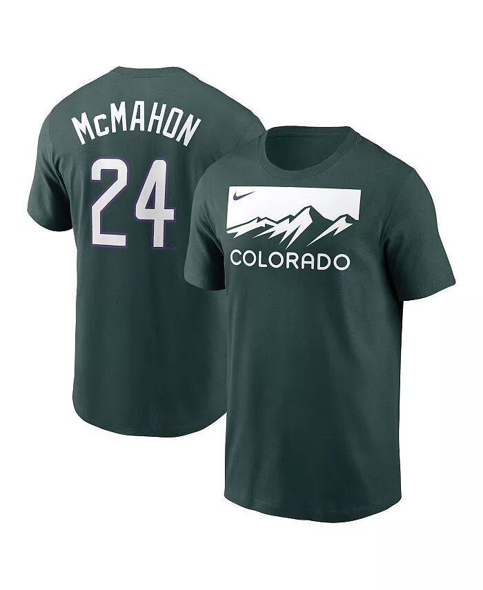 

Мужская футболка с именем и номером Райана Макмахона Green Colorado Rockies City Connect Nike