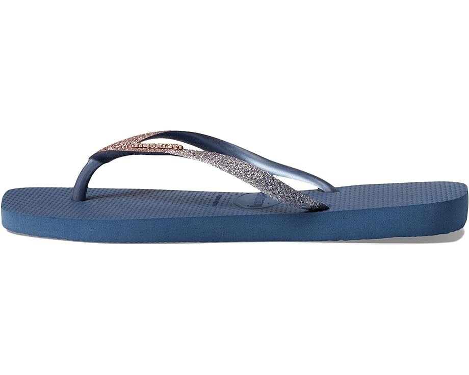 Сандалии Havaianas Slim Square Glitter Flip Flop, цвет Indigo Blue — фото 4