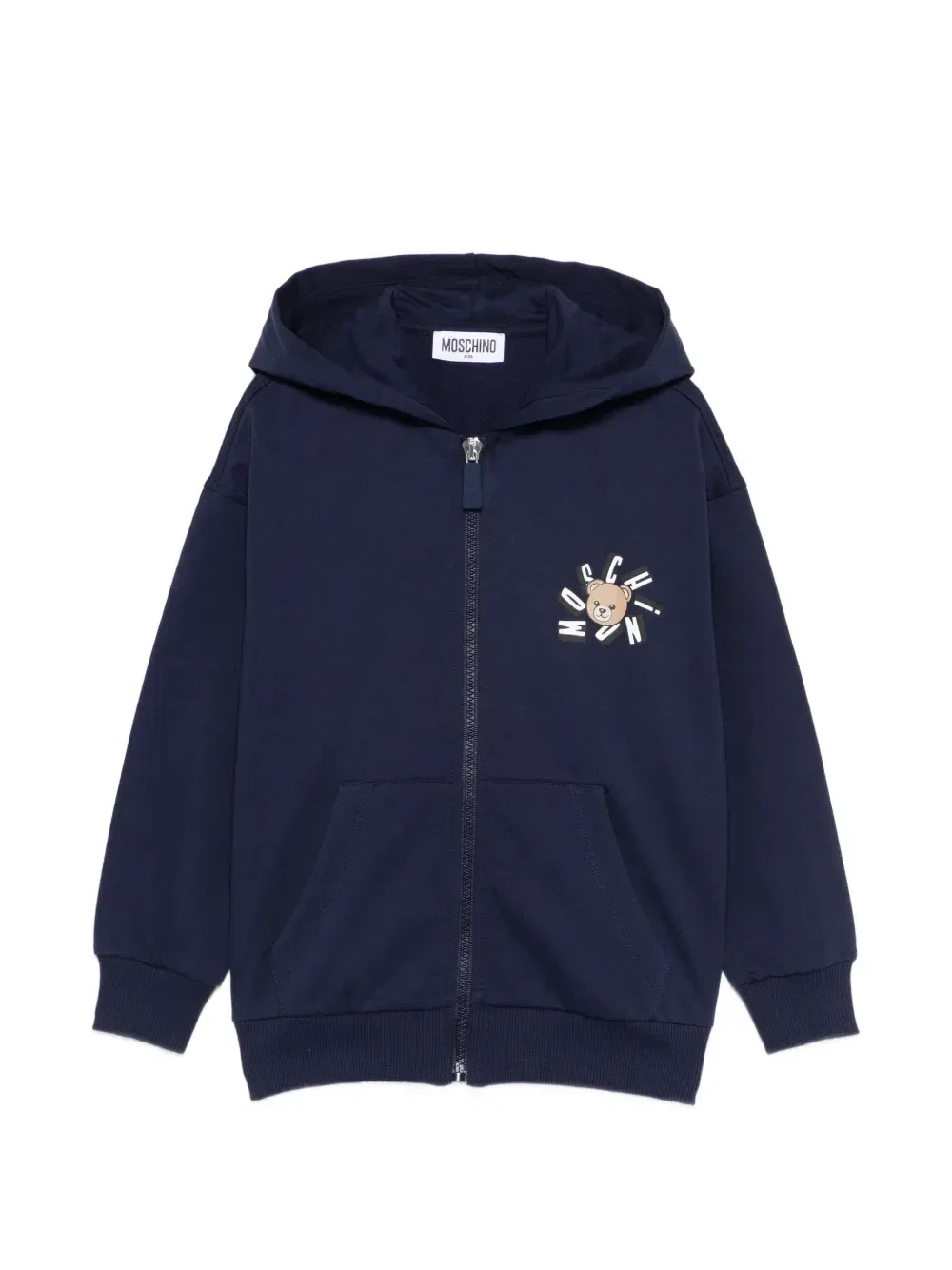 Худи на молнии Moschino Kids, синий