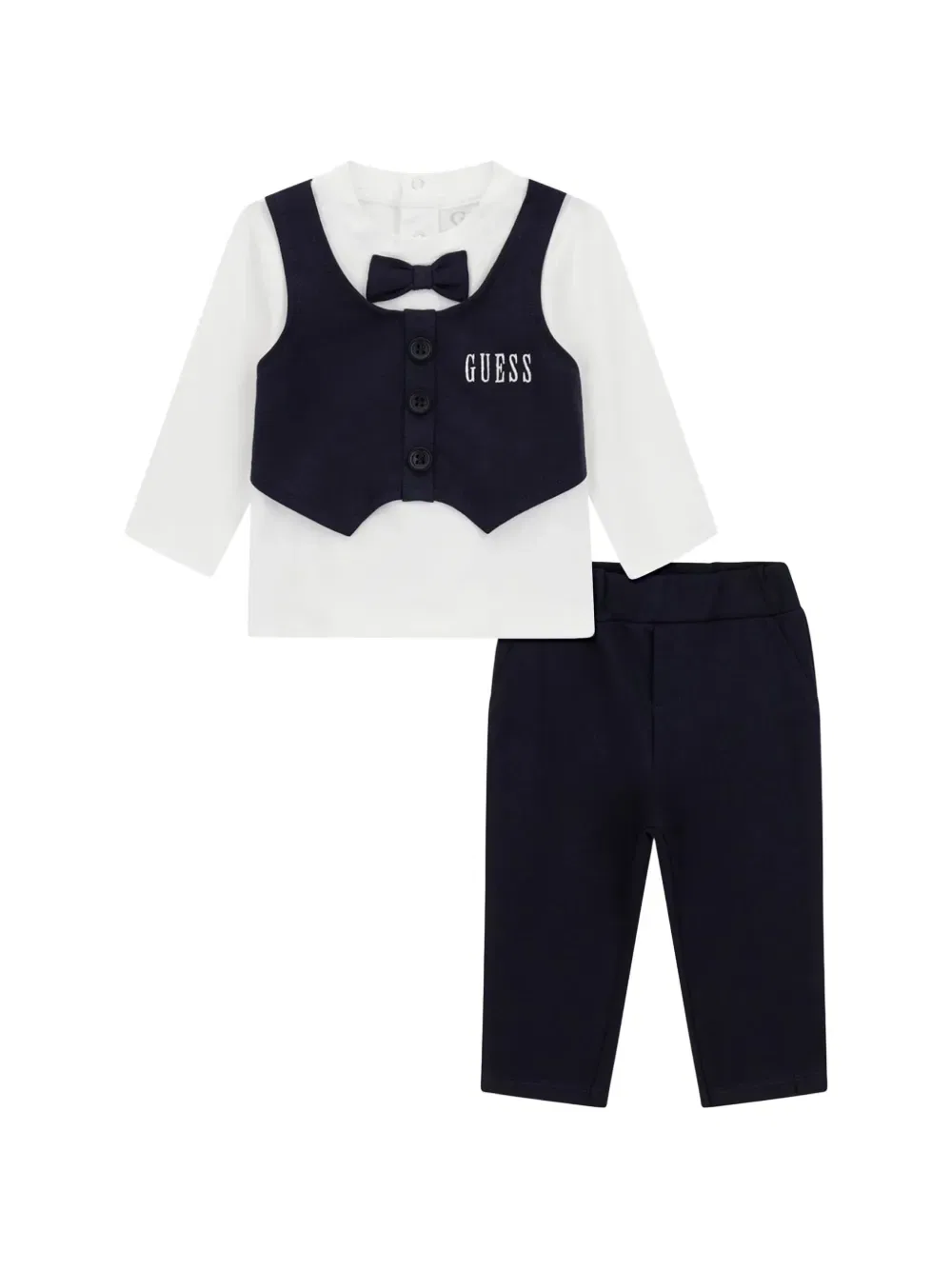 Комплект брюк с вышитым логотипом Guess Kids, синий