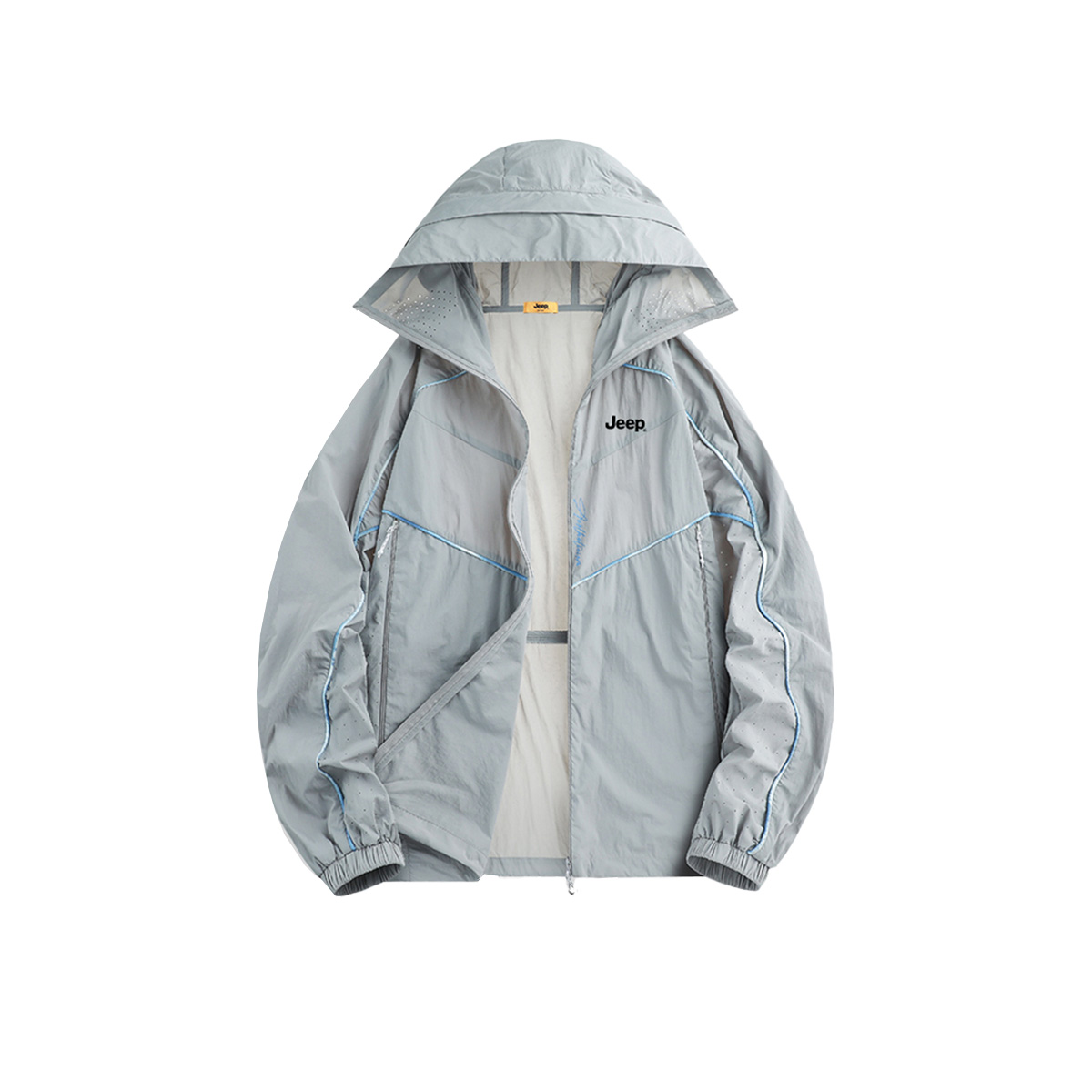 

Куртка с капюшоном Ice Peak Sun Protection Collection Jeep, recycling серый[upf50+]multi-mesh hole breathable