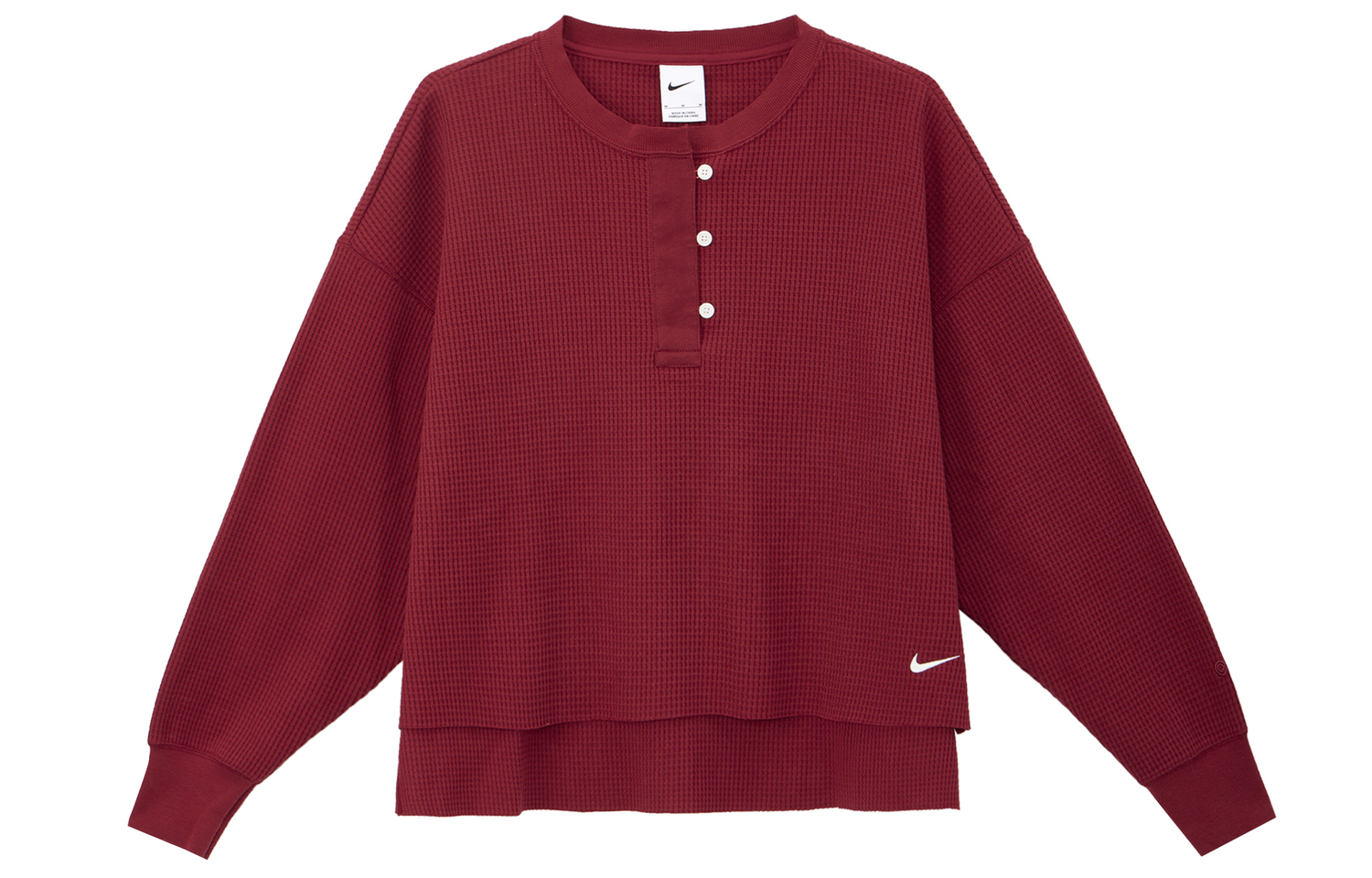 

Nike Спортивная одежда LUXE WAFFLE L/S CREW G Топ Женская Темно-красная