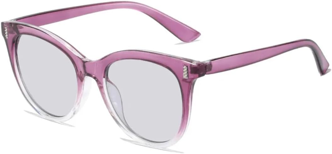 

Солнцезащитные очки для мужчин и женщин - защита UV400 - круглая оправа в стиле панк конфетных цветов для занятий спортом на открытом воздухе и вождения DSVIGF, Purple