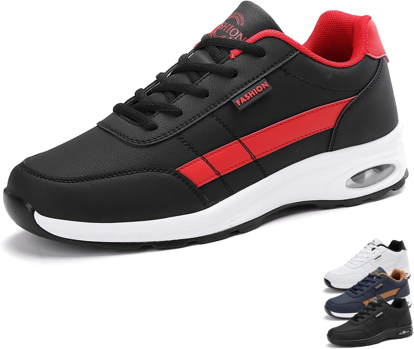 

Мужские ортопедические туфли Lymphvity Men Kilboot, кроссовки на шнуровке, расширенной ширины, удобные для стопы и пятки, дышащие, противоскользящие, низкие прогулочные туфли, черный/красный