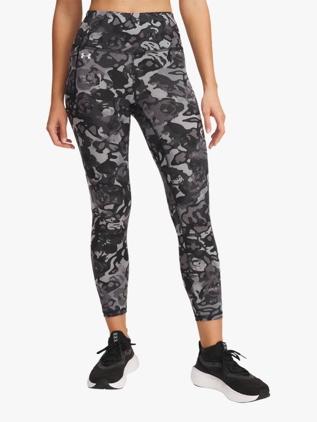 

Леггинсы на лодыжках с принтом движения Under Armour, черный/белый